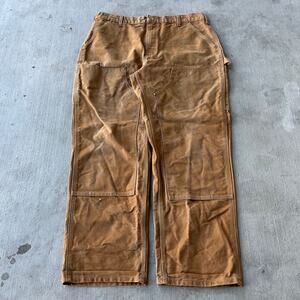 Vintage Y2K Carhartt brown double knee work wear carpenter pants
